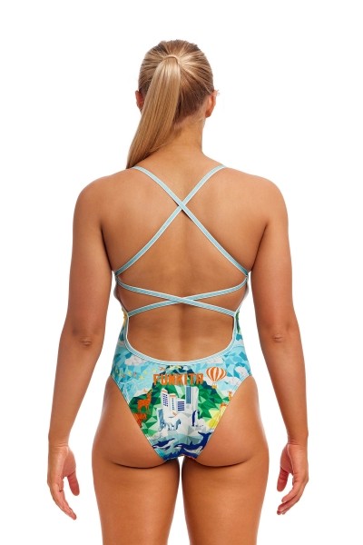 Funkita Tie Me Tight Sultry Summer Swimsuit Blue